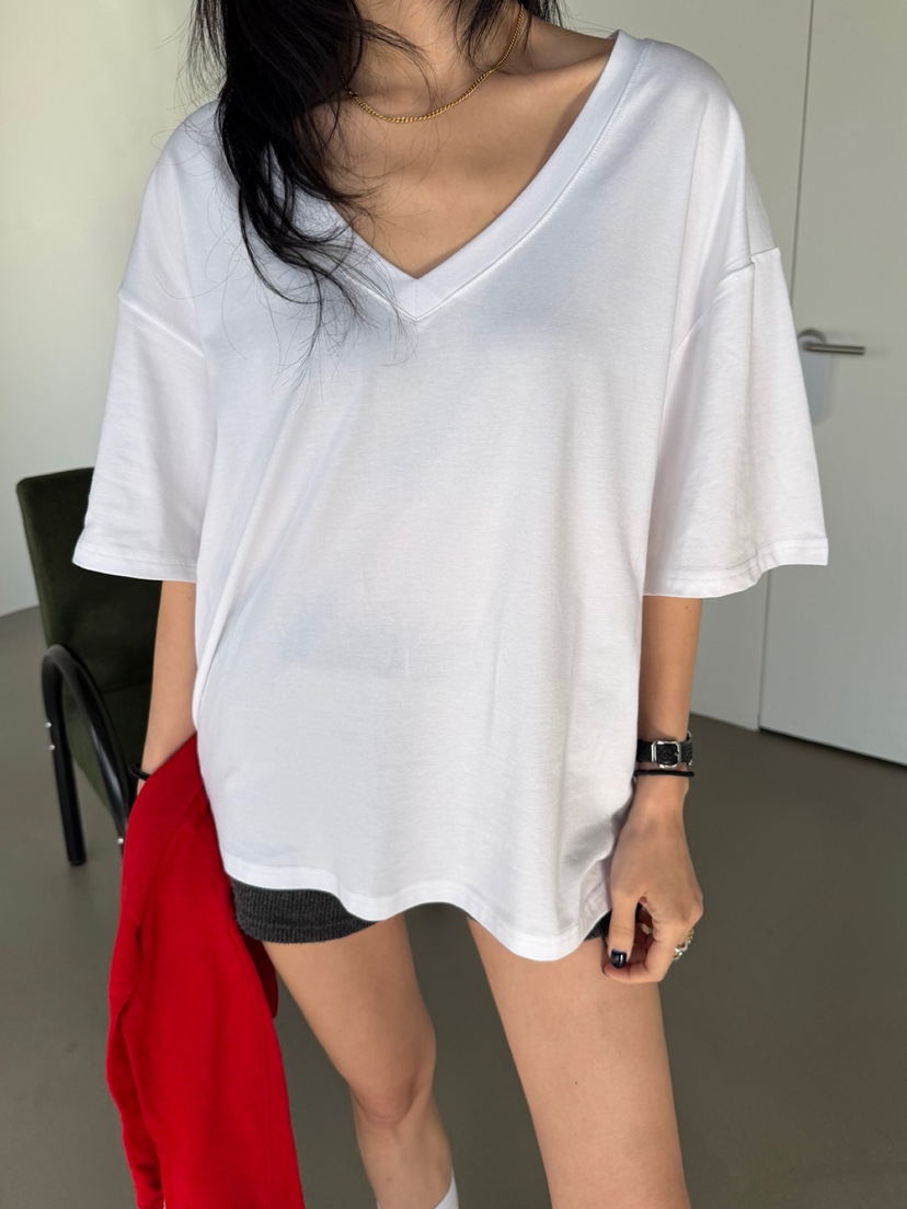 SOLAR東大門實拍女士新品真品熱賣26春夏休閑人氣時尚T恤V領SOLART恤