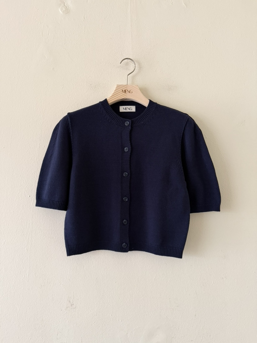 MENG東大門代購女士新品職業熱賣真品推薦針織衫泡泡袖開衫MENG針織衫圖色1