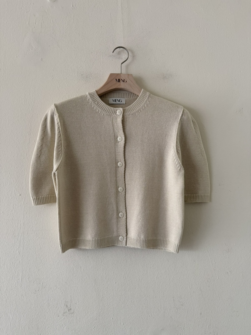 MENG東大門代購女士新品職業熱賣真品推薦針織衫泡泡袖開衫MENG針織衫圖色2