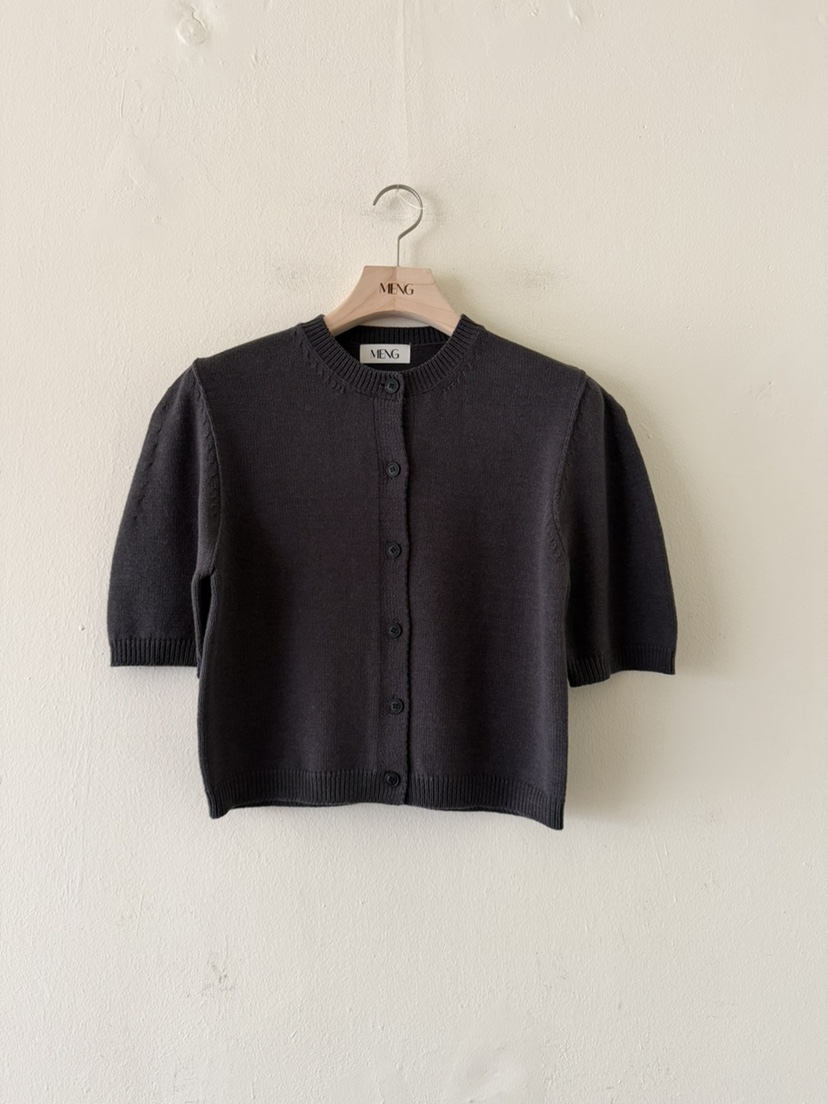 MENG東大門代購女士新品職業熱賣真品推薦針織衫泡泡袖開衫MENG針織衫圖色3