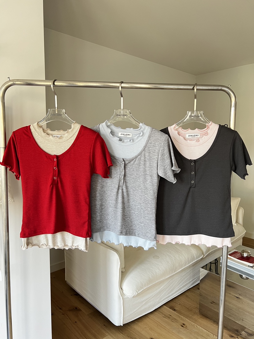 ZEROZERO韓國直郵女士新品休閑26春夏職業真品推薦熱賣T恤ZEROZEROT恤