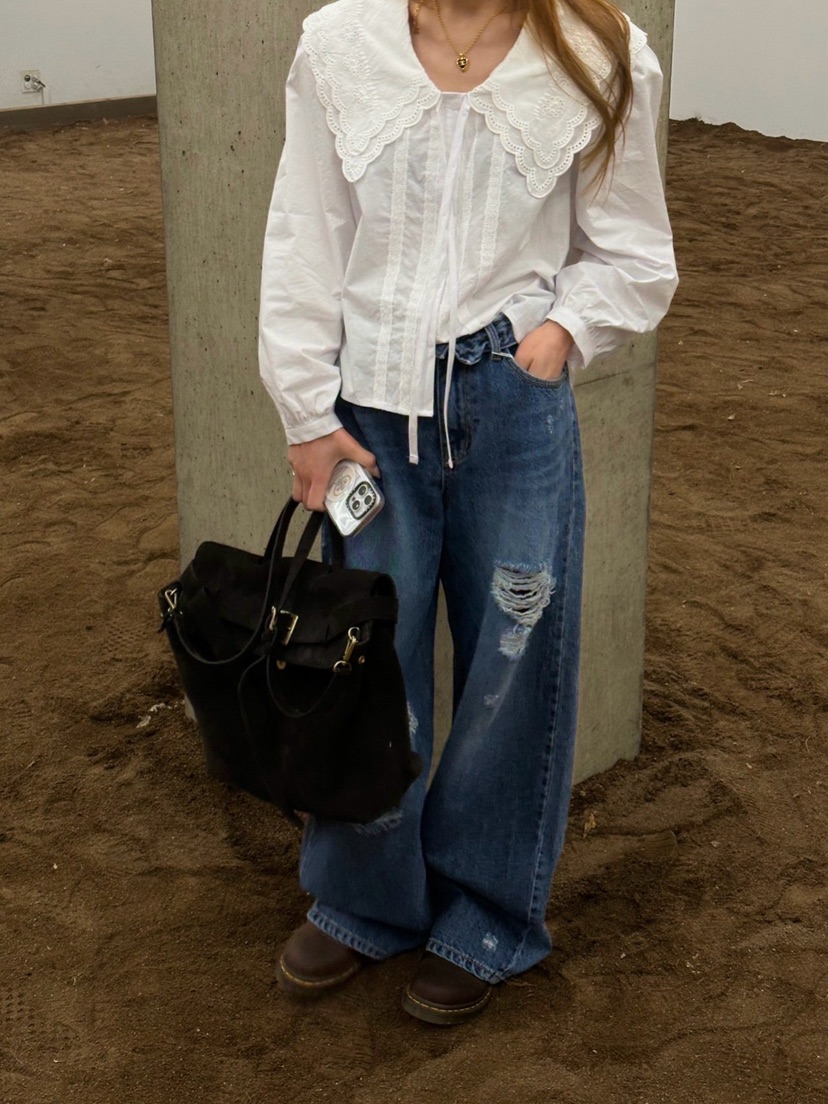 ZEROZERO東大門直郵女裝新品職業26春夏熱賣休閑襯衫蕾絲衫ZEROZERO襯衫/蕾絲衫圖色2