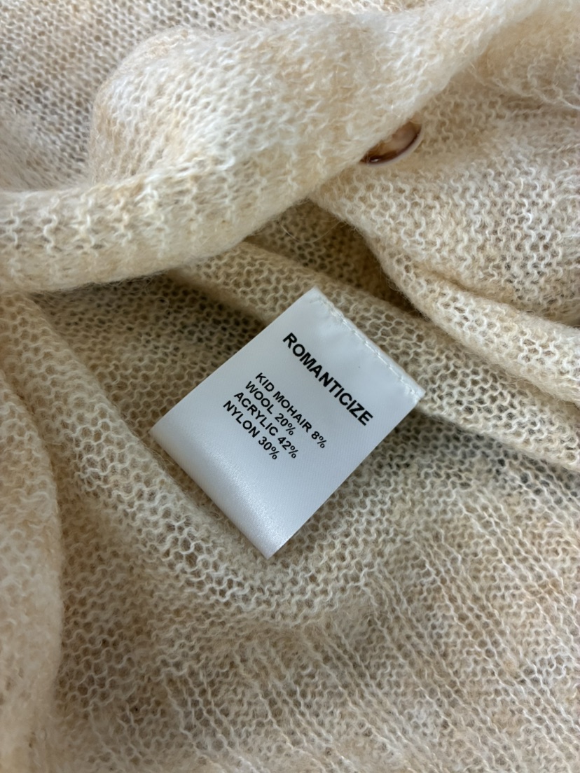 ROMANTICIZE韓國直郵女裝新款推薦真品針織衫馬海毛圓領開衫ROMANTICIZE針織衫