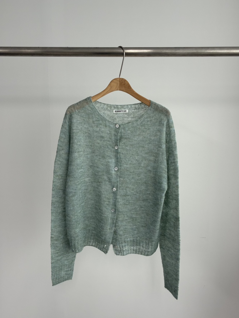 ROMANTICIZE韓國直郵女裝新款推薦真品針織衫馬海毛圓領開衫ROMANTICIZE針織衫圖色1