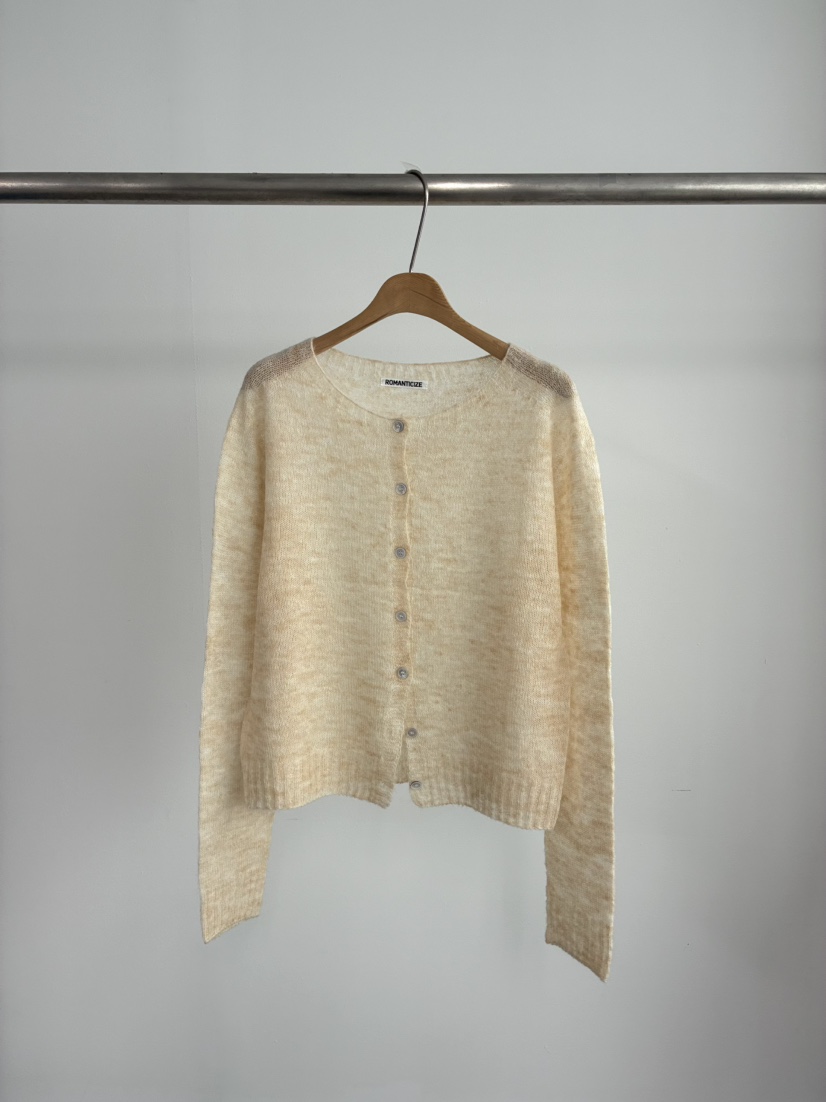 ROMANTICIZE韓國直郵女裝新款推薦真品針織衫馬海毛圓領開衫ROMANTICIZE針織衫圖色2