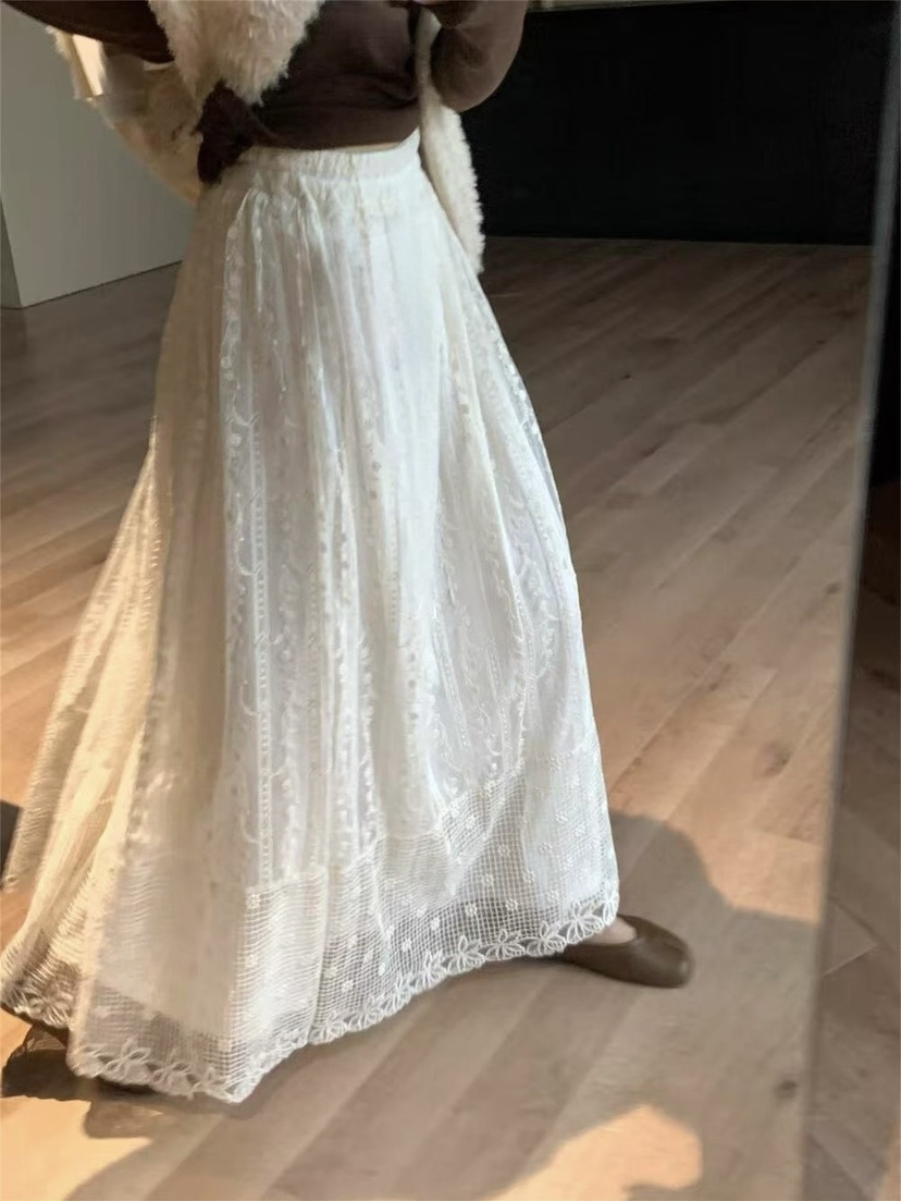 CORAL韓國直郵女裝新品人氣熱賣推薦時尚真品職業長裙刺繡CORAL長裙