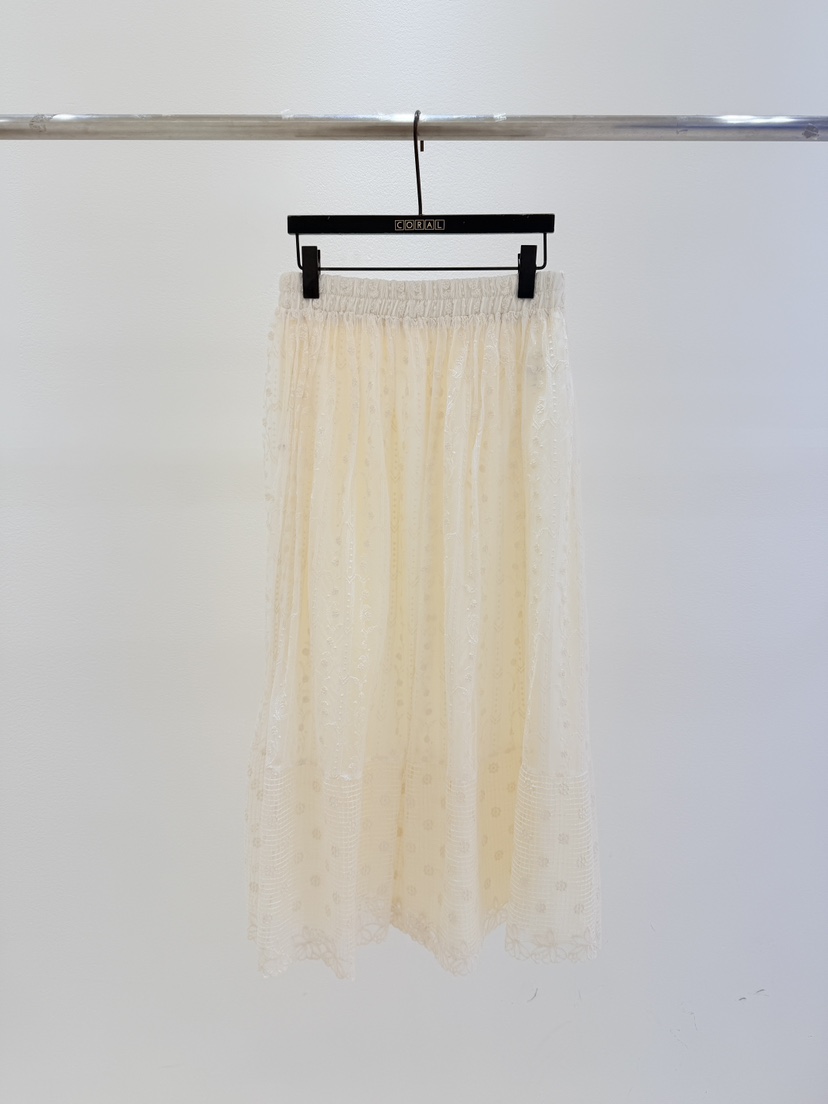 CORAL韓國直郵女裝新品人氣熱賣推薦時尚真品職業長裙刺繡CORAL長裙圖色2