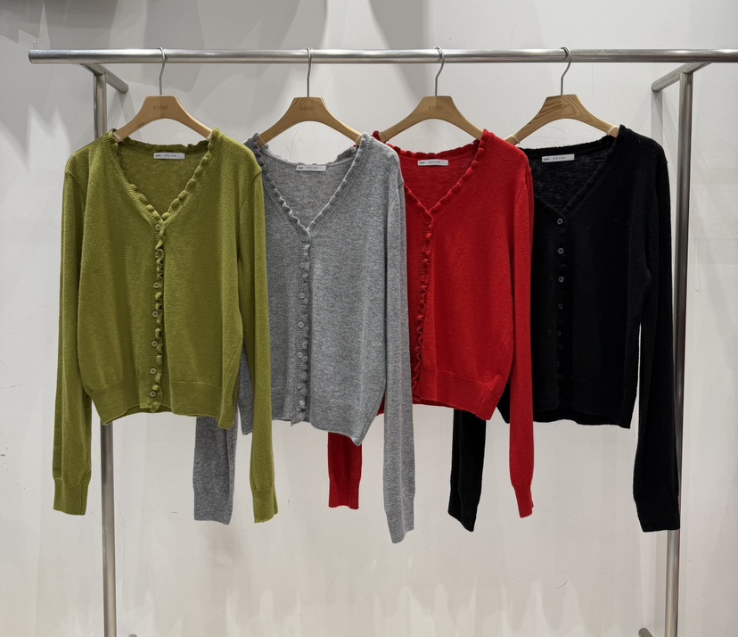 SOLAR韓國代購女士新款26春夏職業熱賣休閑時尚針織衫開衫SOLAR針織衫