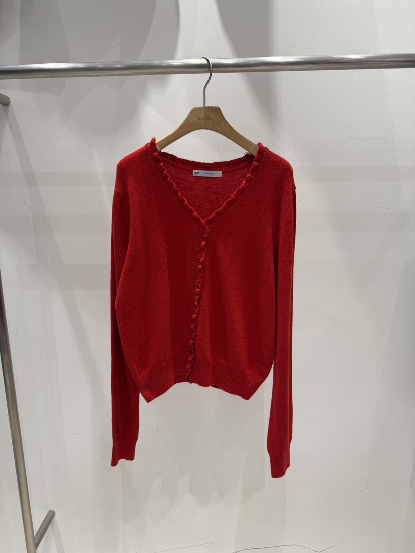 SOLAR韓國代購女士新款26春夏職業熱賣休閑時尚針織衫開衫SOLAR針織衫圖色2