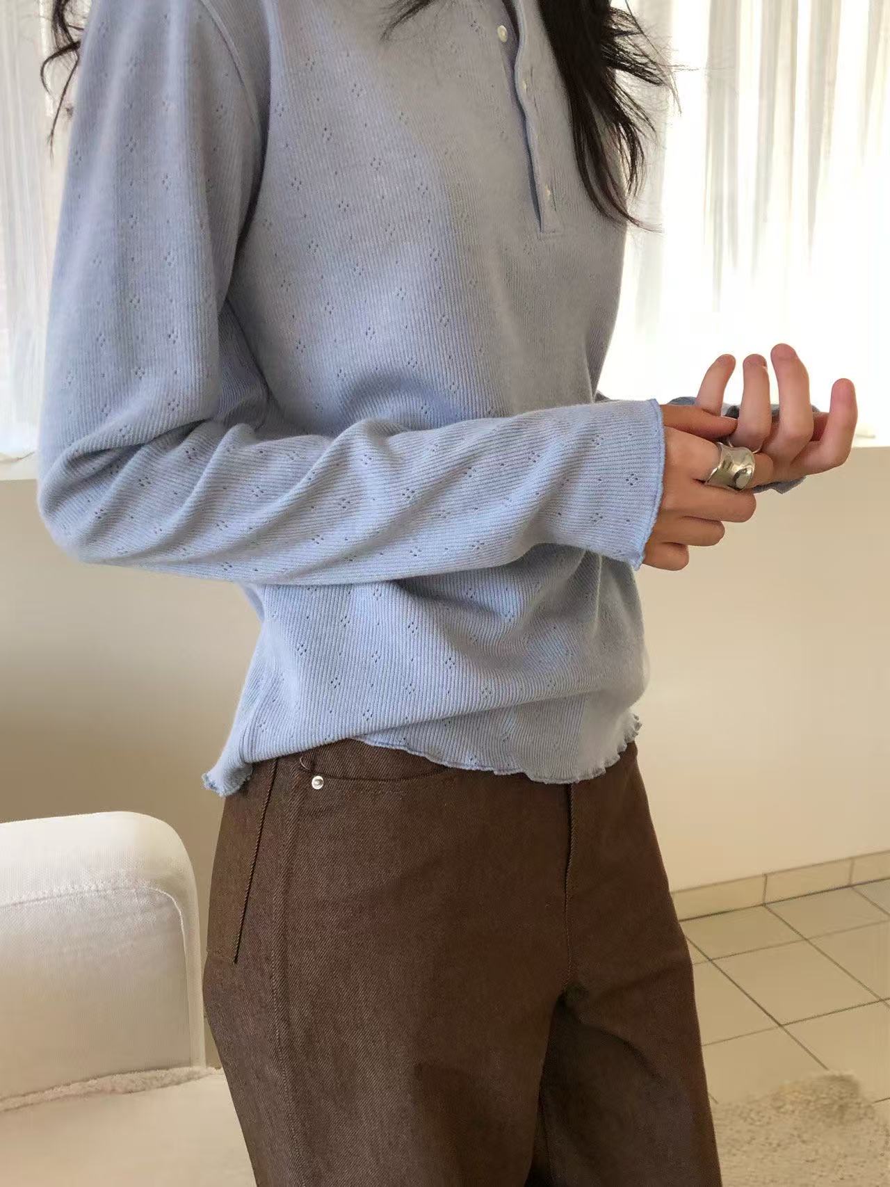 WEATHER東大門實拍女士新款熱賣時尚真品26春夏推薦長袖T恤GOBSLMURI-ot長袖T恤