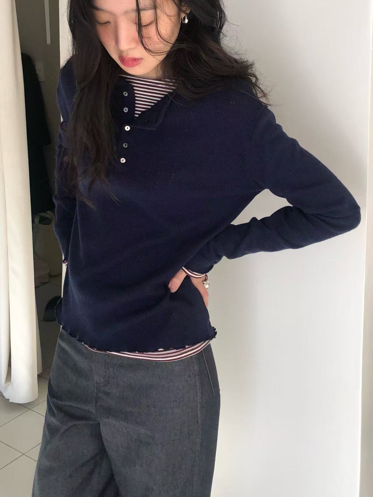 WEATHER東大門實拍女士新款熱賣時尚真品26春夏推薦長袖T恤GOBSLMURI-ot長袖T恤