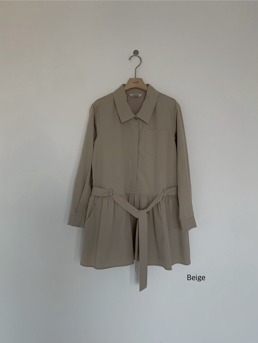 JUEDE韓國代購女裝新品真品連衣裙含腰帶JUEDE連衣裙圖色1