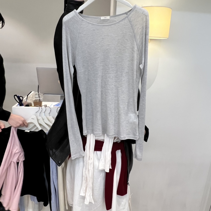 JINSIM韓國直郵女士新款真品26春夏熱賣休閑推薦職業長袖T恤JINSIM長袖T恤圖色5