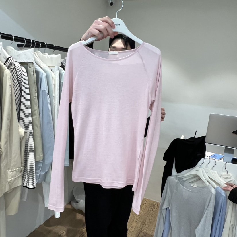 JINSIM韓國直郵女士新款真品26春夏熱賣休閑推薦職業長袖T恤JINSIM長袖T恤圖色6