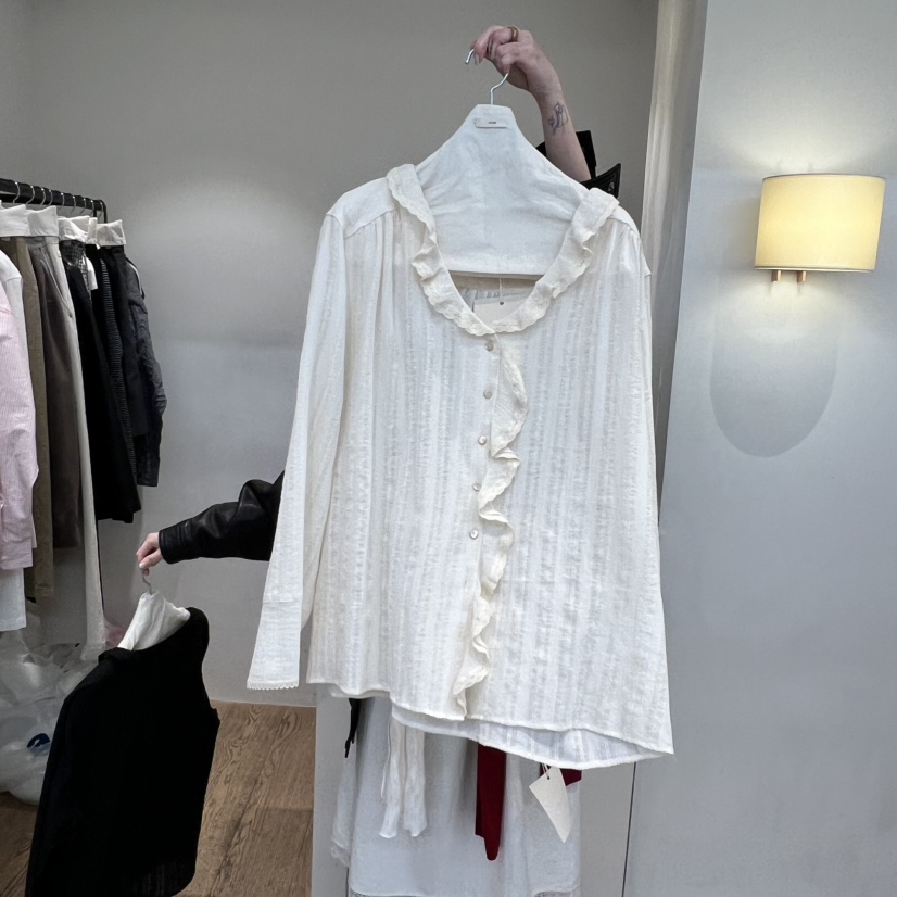 JINSIM東大門代購女士新款26春夏熱賣推薦人氣襯衫蕾絲衫JINSIM襯衫/蕾絲衫圖色2