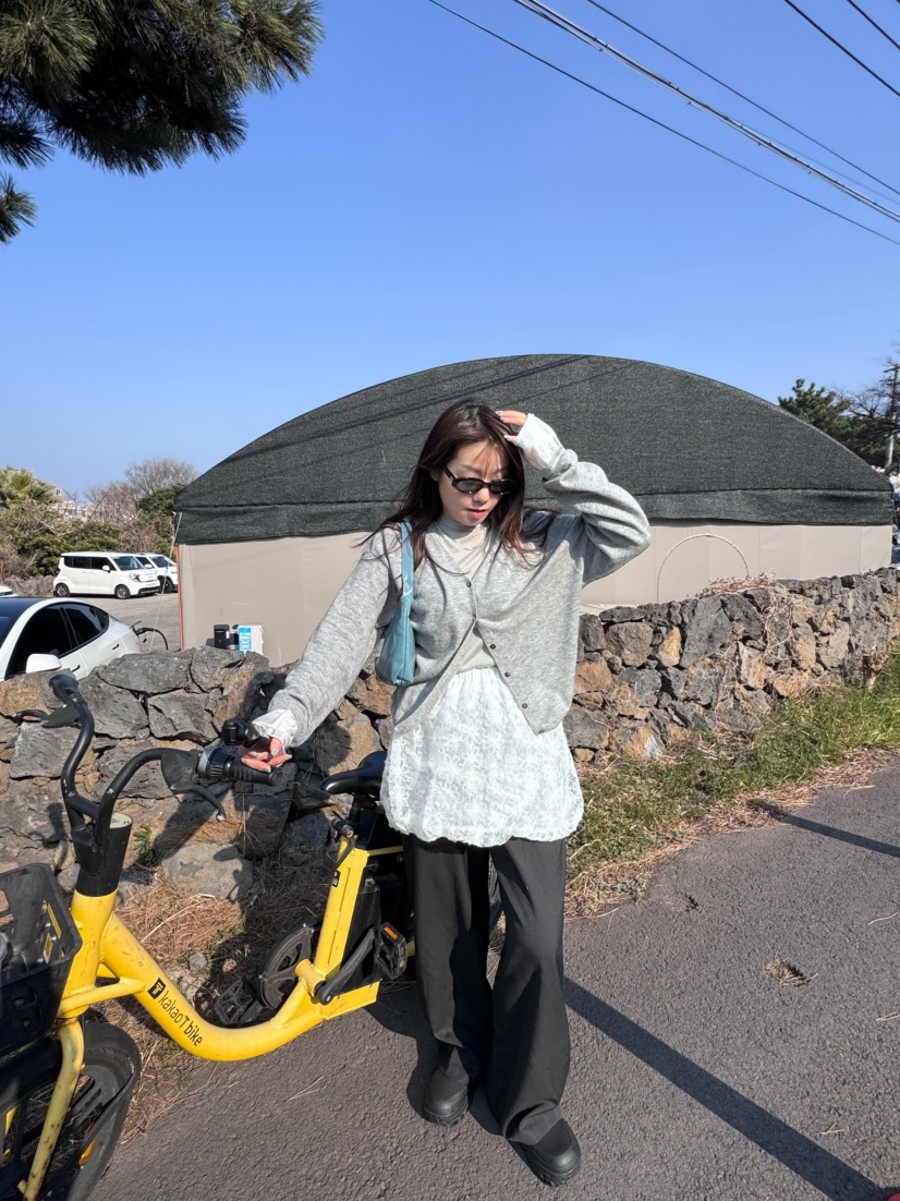 MUSHROOM EFFECT東大門實拍女士新品職業針織衫連帽針織衫紐扣MUSHROOM EFFECT針織衫