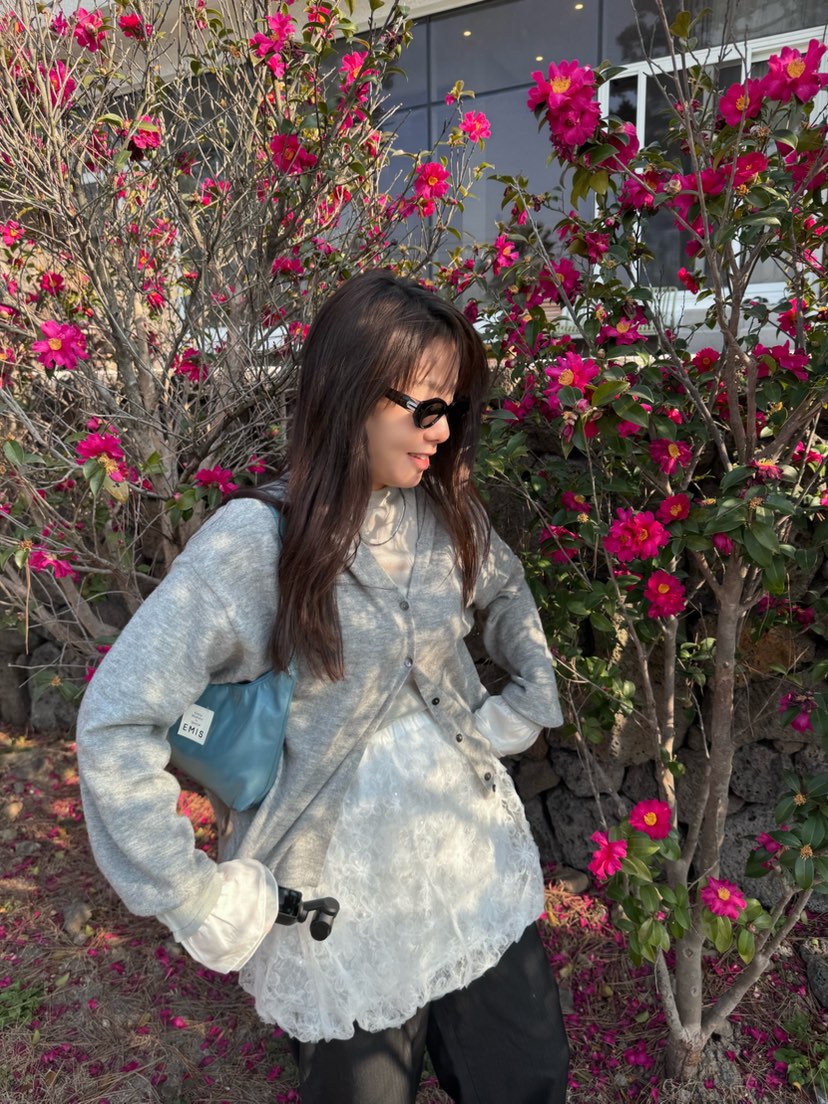 MUSHROOM EFFECT東大門實拍女士新品職業針織衫連帽針織衫紐扣MUSHROOM EFFECT針織衫