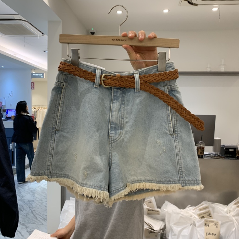 SELF SERVICE東大門直郵女士新品熱賣職業短褲不含腰帶短款SELF SERVICE短褲圖色1