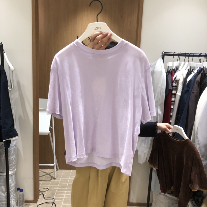 LOFN韓國直郵女裝新款熱賣推薦休閑時尚真品職業26春夏T恤LOFNT恤圖色2