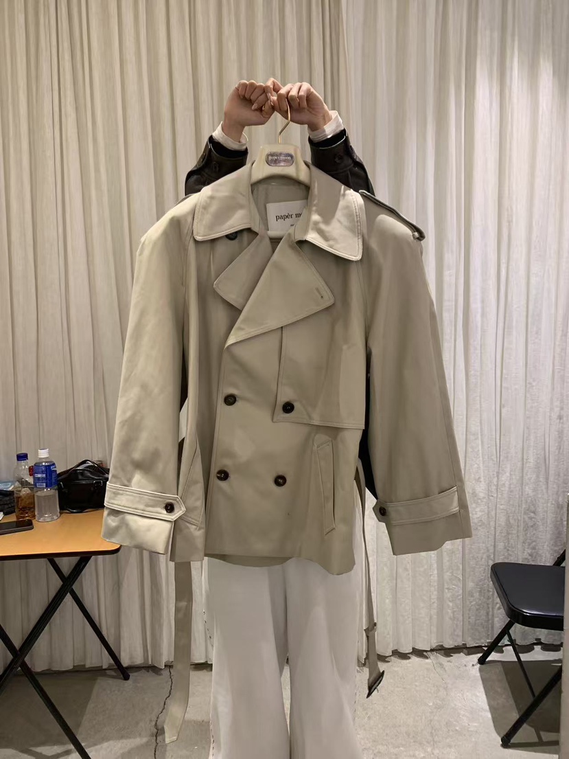 PAPERMOON東大門代購女士新款26春夏時尚推薦職業夾克含腰帶paper moon夾克圖色1