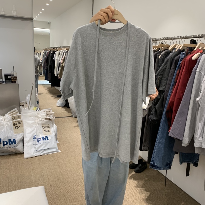 SELF SERVICE東大門實拍女裝新品26春夏時尚休閑T恤腰帶SELF SERVICET恤圖色3