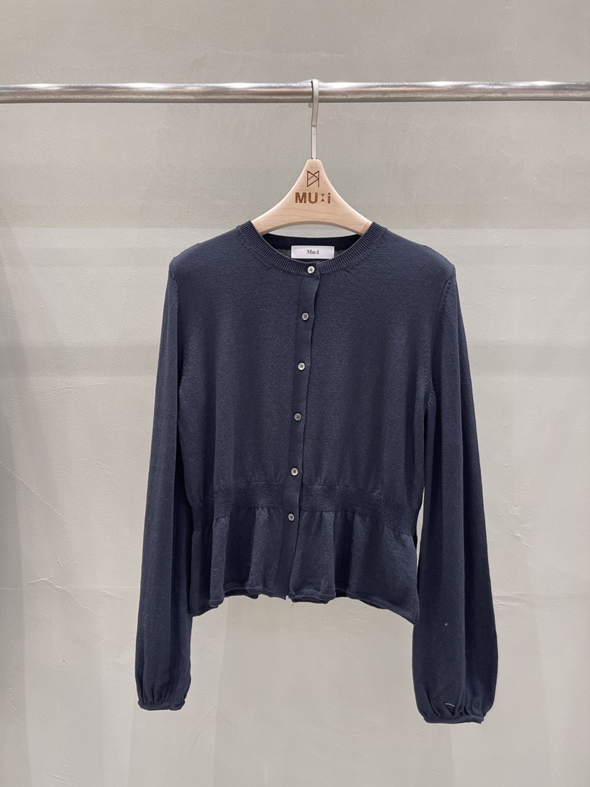 THE MUI東大門代購女裝新款真品26春夏針織衫荷葉邊開衫THE MUI針織衫圖色3