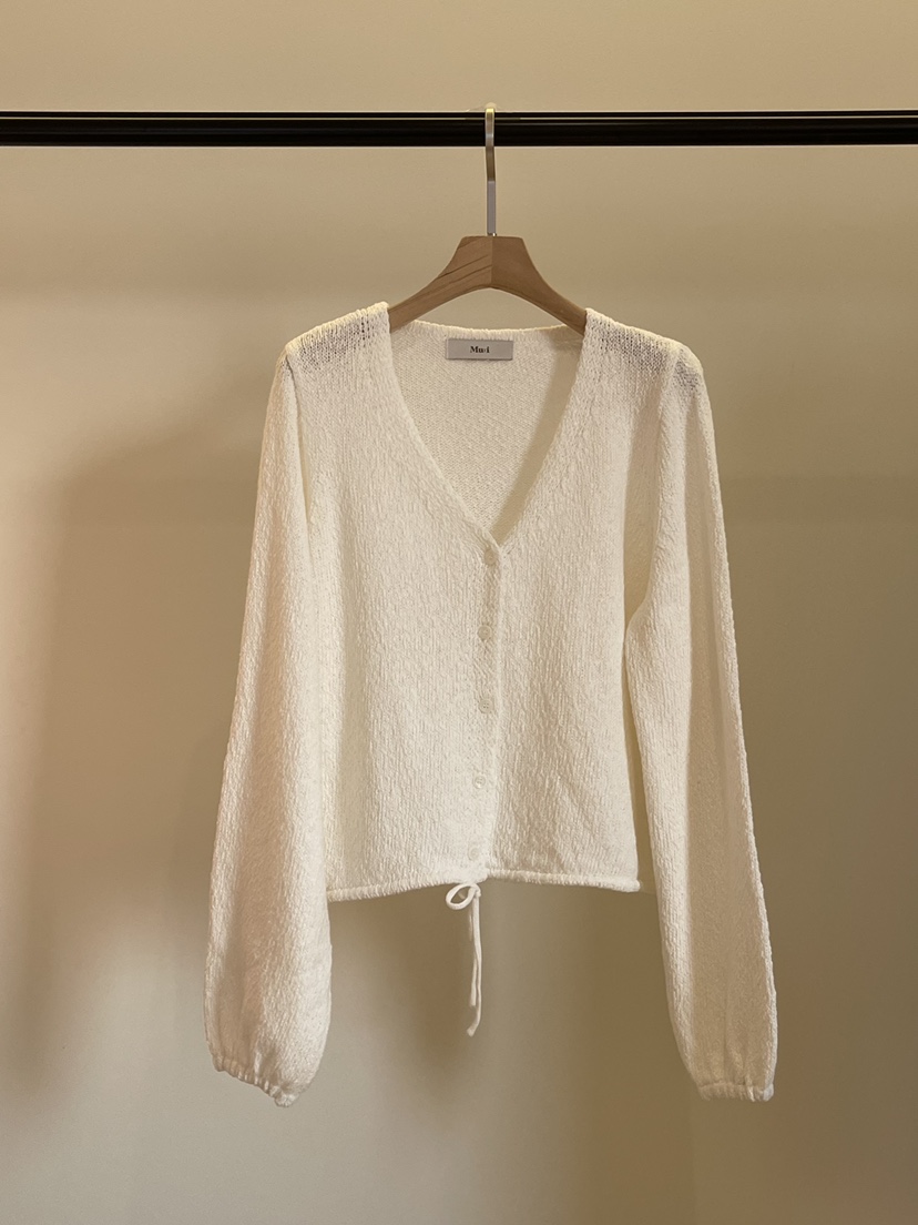 THE MUI東大門實拍女士新品時尚26春夏針織衫泡泡袖開衫THE MUI針織衫圖色1