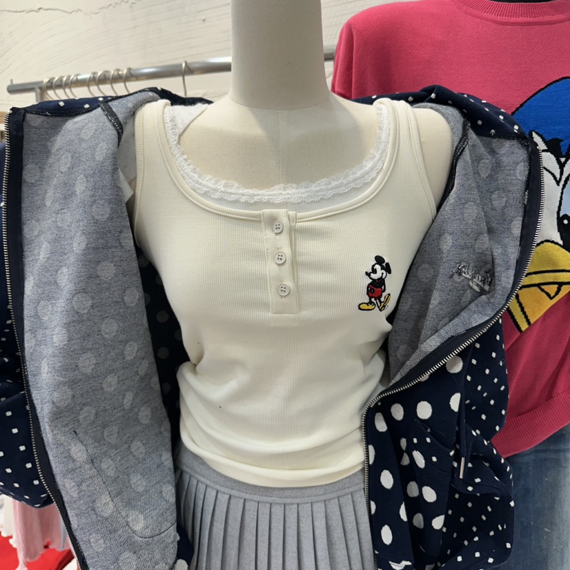 DE LINE東大門實拍女士新品職業時尚真品26春夏吊帶背心雙層DE LINE吊帶/背心圖色2