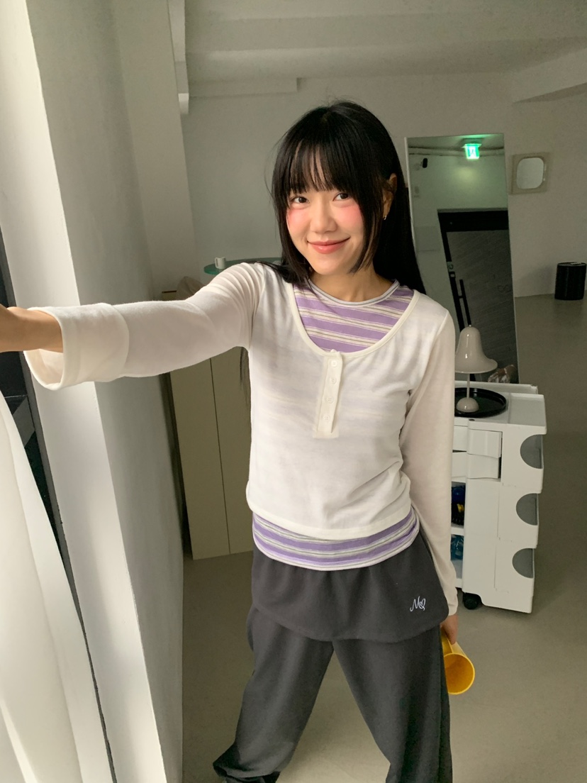 MORE THAN-P韓國代購女裝新品推薦熱賣人氣26春夏長袖T恤MORE THAN長袖T恤