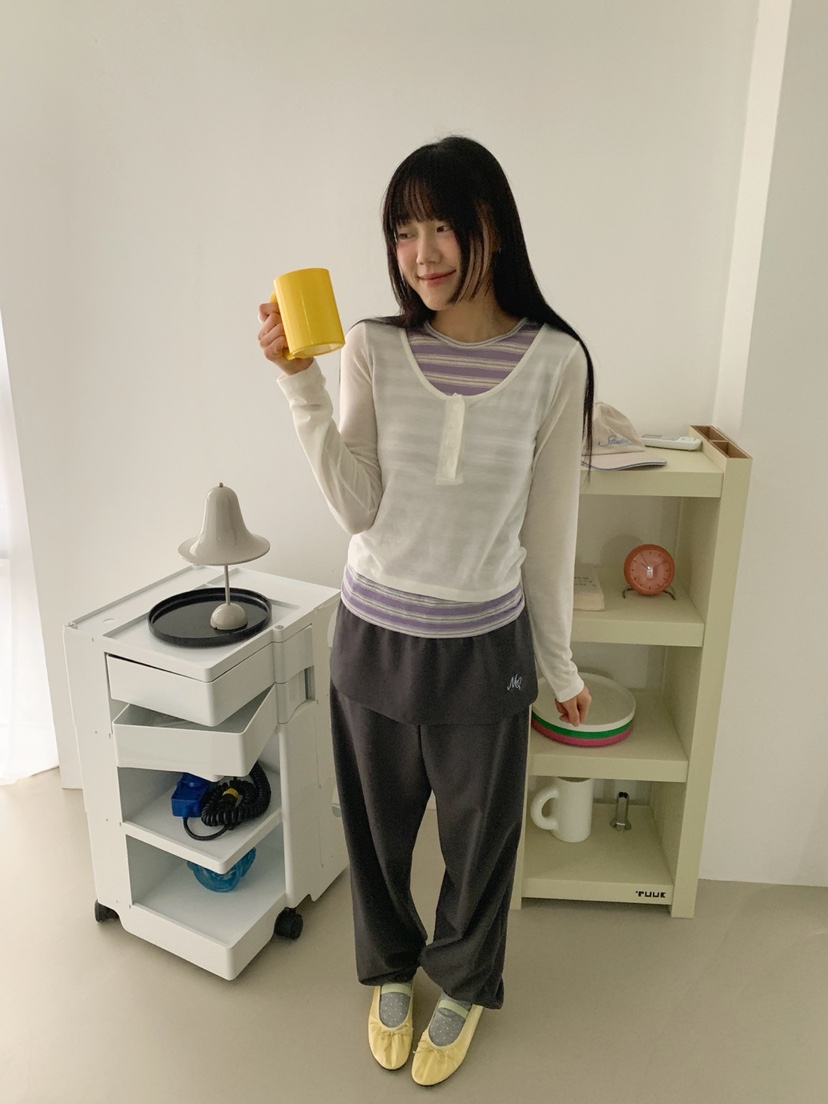 MORE THAN-P韓國代購女裝新品推薦熱賣人氣26春夏長袖T恤MORE THAN長袖T恤