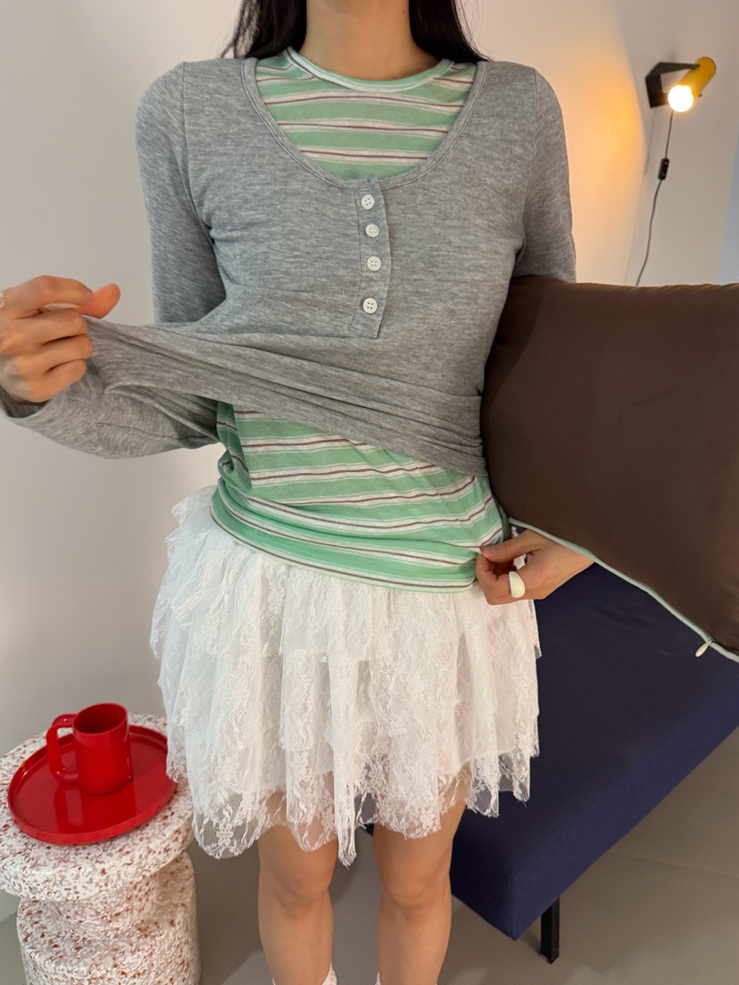 MORE THAN-P韓國代購女裝新品推薦熱賣人氣26春夏長袖T恤MORE THAN長袖T恤