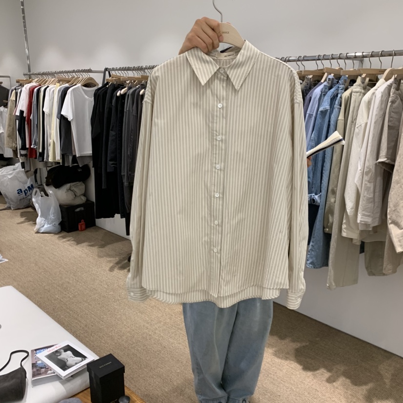 SELF SERVICE東大門實拍女士新款人氣推薦襯衫蕾絲衫條紋SELF SERVICE襯衫/蕾絲衫圖色1