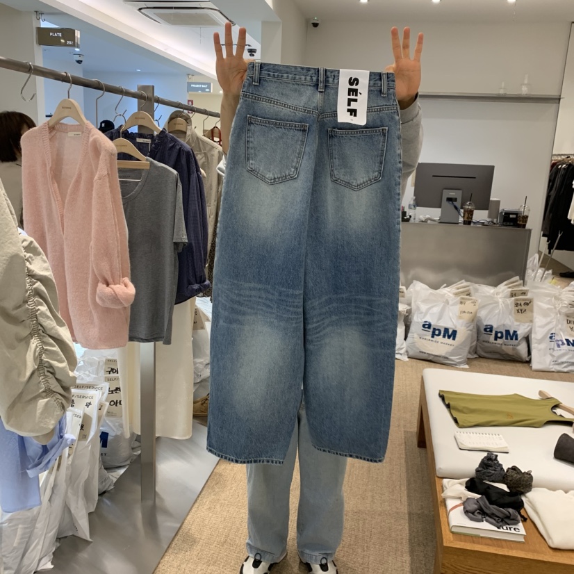 SELF SERVICE東大門直郵女士新品休閑26春夏人氣時尚牛仔褲SELF SERVICE牛仔褲