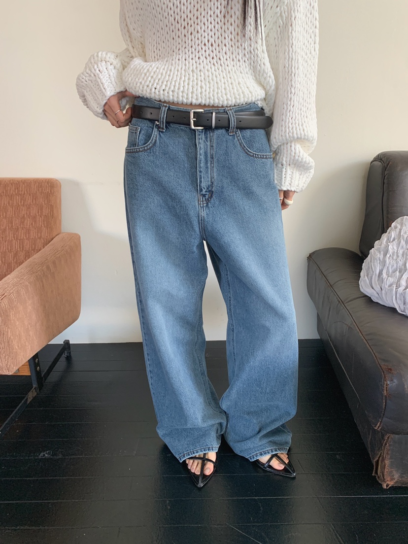 JKICHI韓國代購女士新品休閑人氣職業時尚牛仔褲不含腰帶JKICHI牛仔褲圖色1