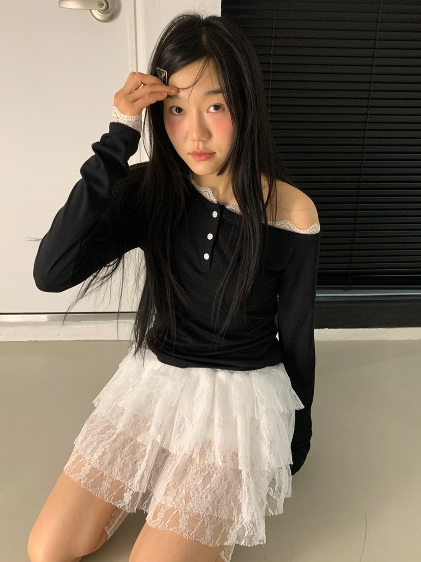 MORE THAN-P東大門直郵女士新品熱賣休閑推薦時尚長袖T恤MORE THAN長袖T恤