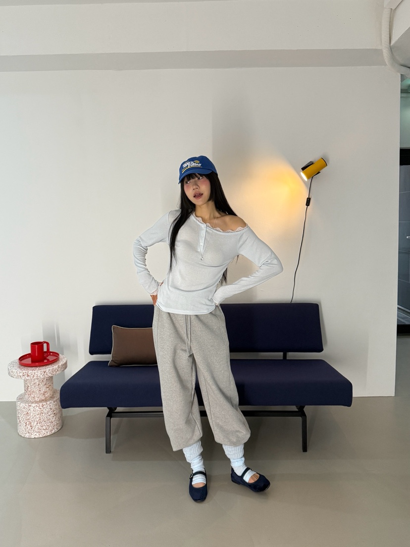 MORE THAN-P東大門直郵女士新品熱賣休閑推薦時尚長袖T恤MORE THAN長袖T恤