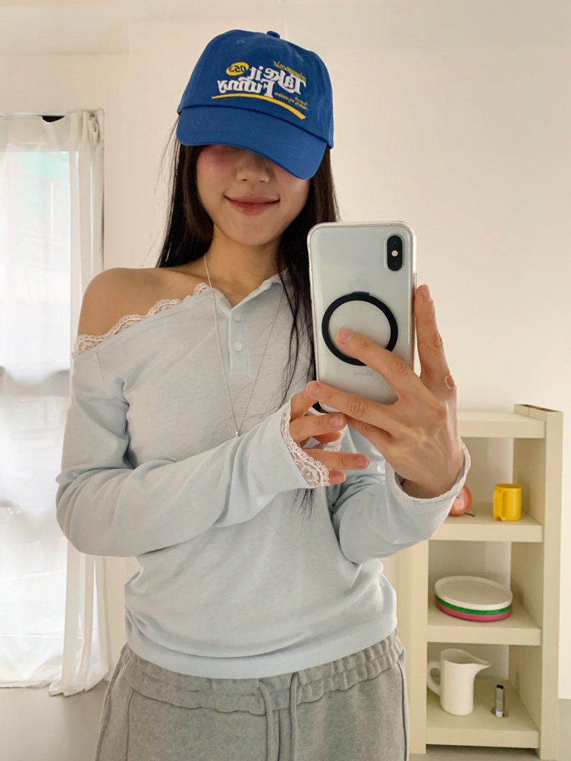 MORE THAN-P東大門直郵女士新品熱賣休閑推薦時尚長袖T恤MORE THAN長袖T恤