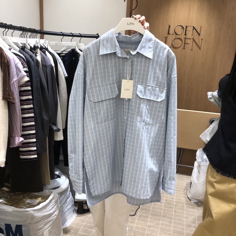LOFN韓國代購女士新品休閑熱賣26春夏時尚真品襯衫蕾絲衫LOFN襯衫/蕾絲衫圖色2