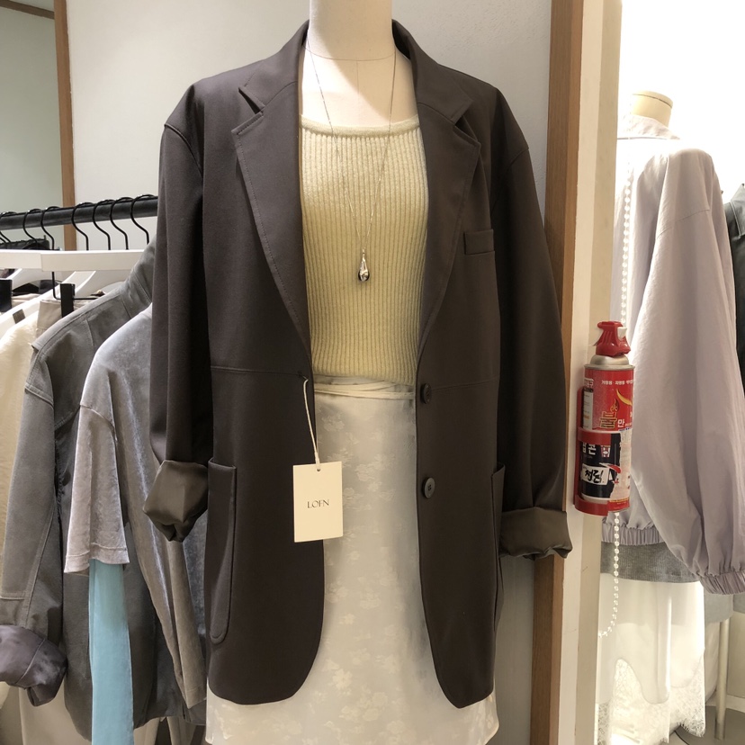 LOFN韓國直郵女士新款時尚人氣真品熱賣推薦職業休閑夾克LOFN夾克圖色1