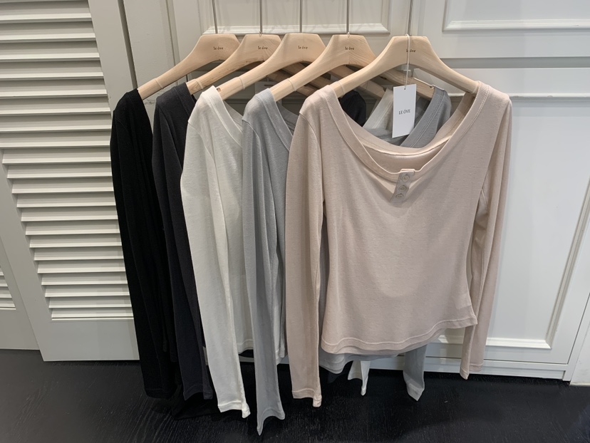 LE OVE/VERDI東大門實拍女裝新款職業人氣時尚真品長袖T恤LE OVE/VERDI長袖T恤