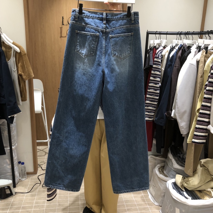 LOFN韓國代購女裝新款熱賣時尚休閑26春夏職業推薦牛仔褲LOFN牛仔褲