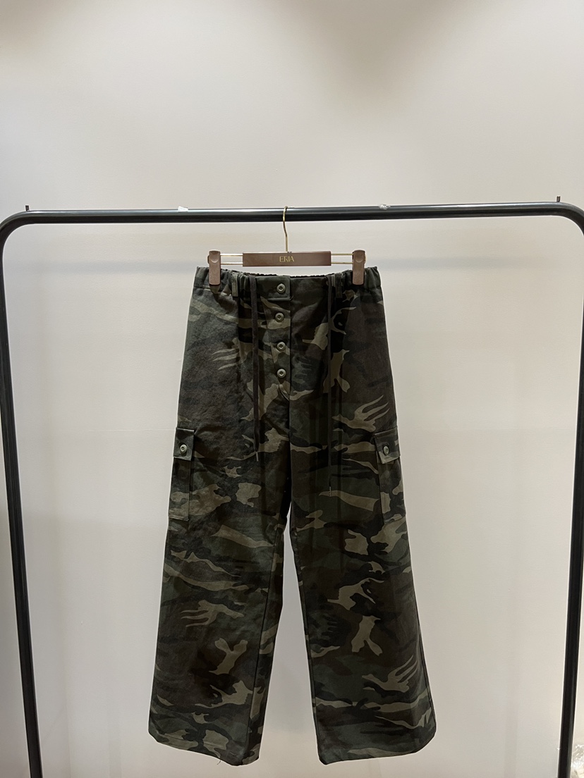 HUE/ERIA東大門代購女士新款26春夏熱賣職業真品休閑褲迷彩HUE/ERIA休閑褲圖色1