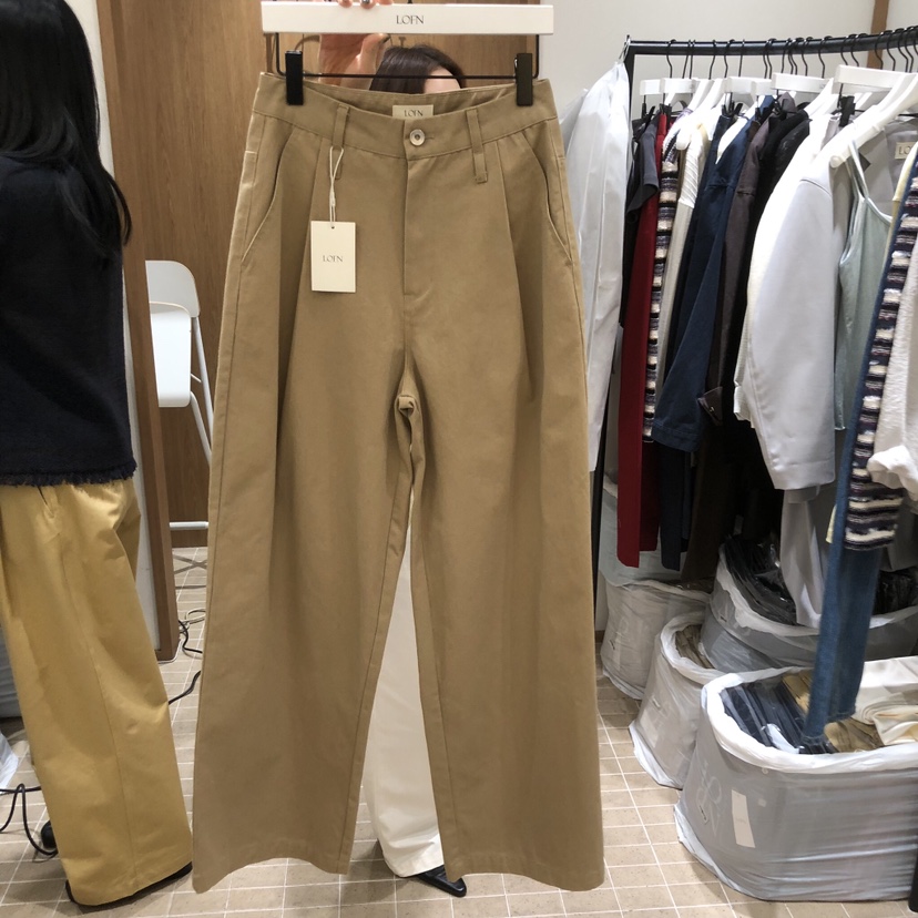 LOFN韓國代購女裝新款26春夏熱賣休閑人氣真品職業休閑褲LOFN休閑褲圖色3