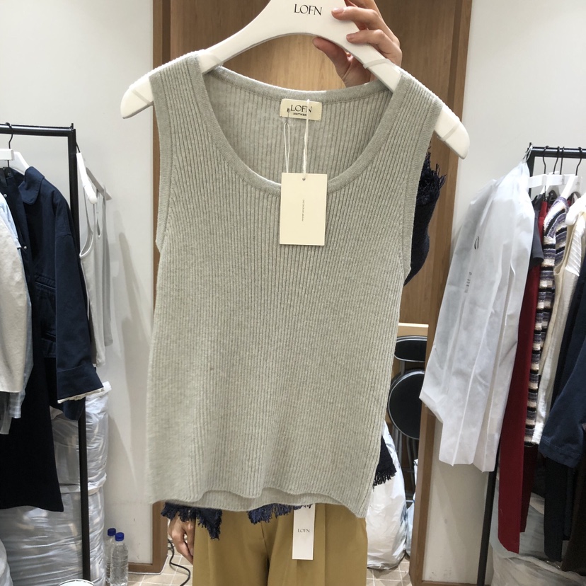 LOFN東大門代購女裝新品休閑真品推薦職業吊帶背心不含項鏈LOFN吊帶/背心圖色4