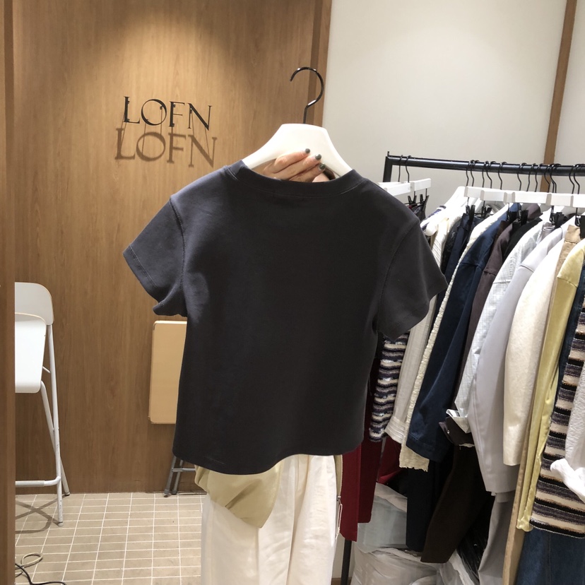 LOFN東大門代購女裝新款26春夏人氣真品時尚休閑T恤不含內搭LOFNT恤