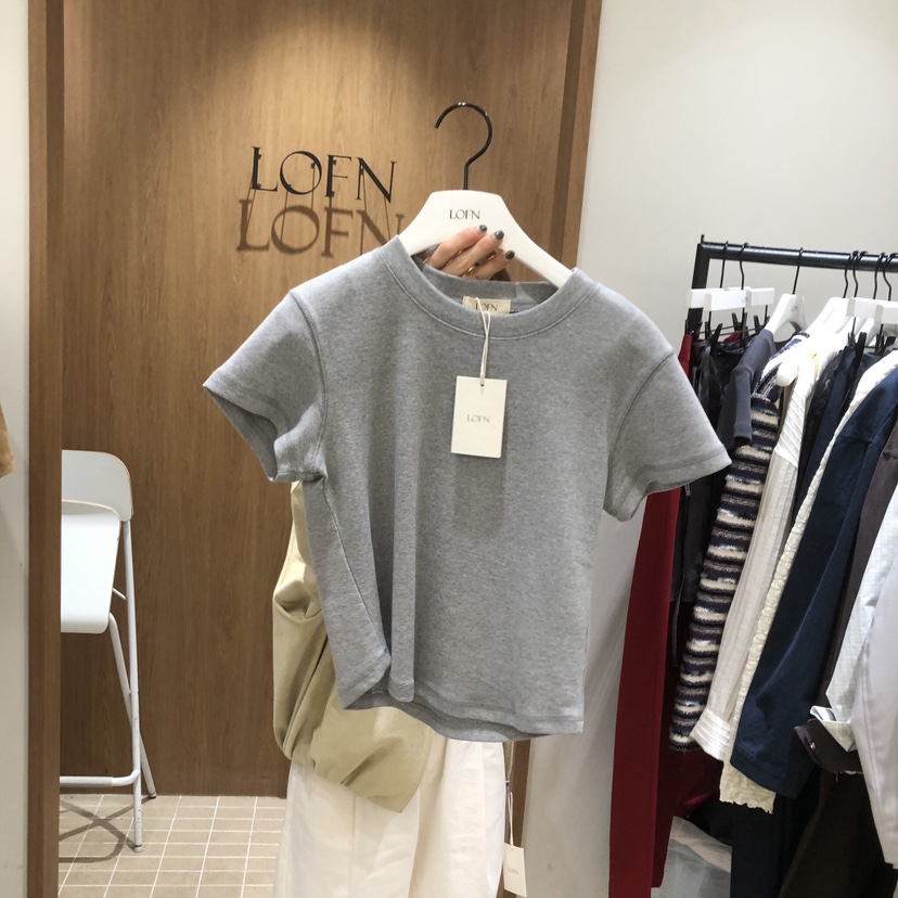 LOFN東大門代購女裝新款26春夏人氣真品時尚休閑T恤不含內搭LOFNT恤圖色4