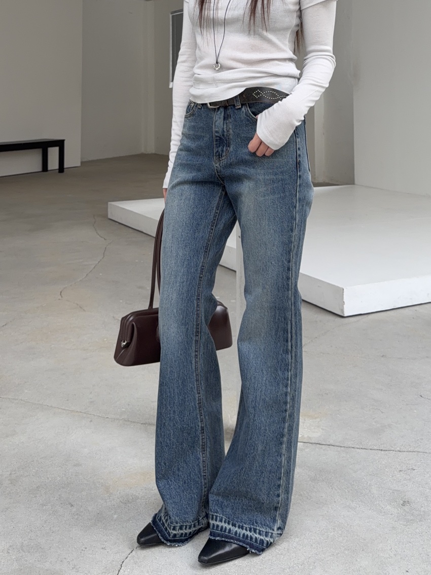 ACME韓國代購女裝新品推薦26春夏時尚職業休閑真品牛仔褲ACME牛仔褲