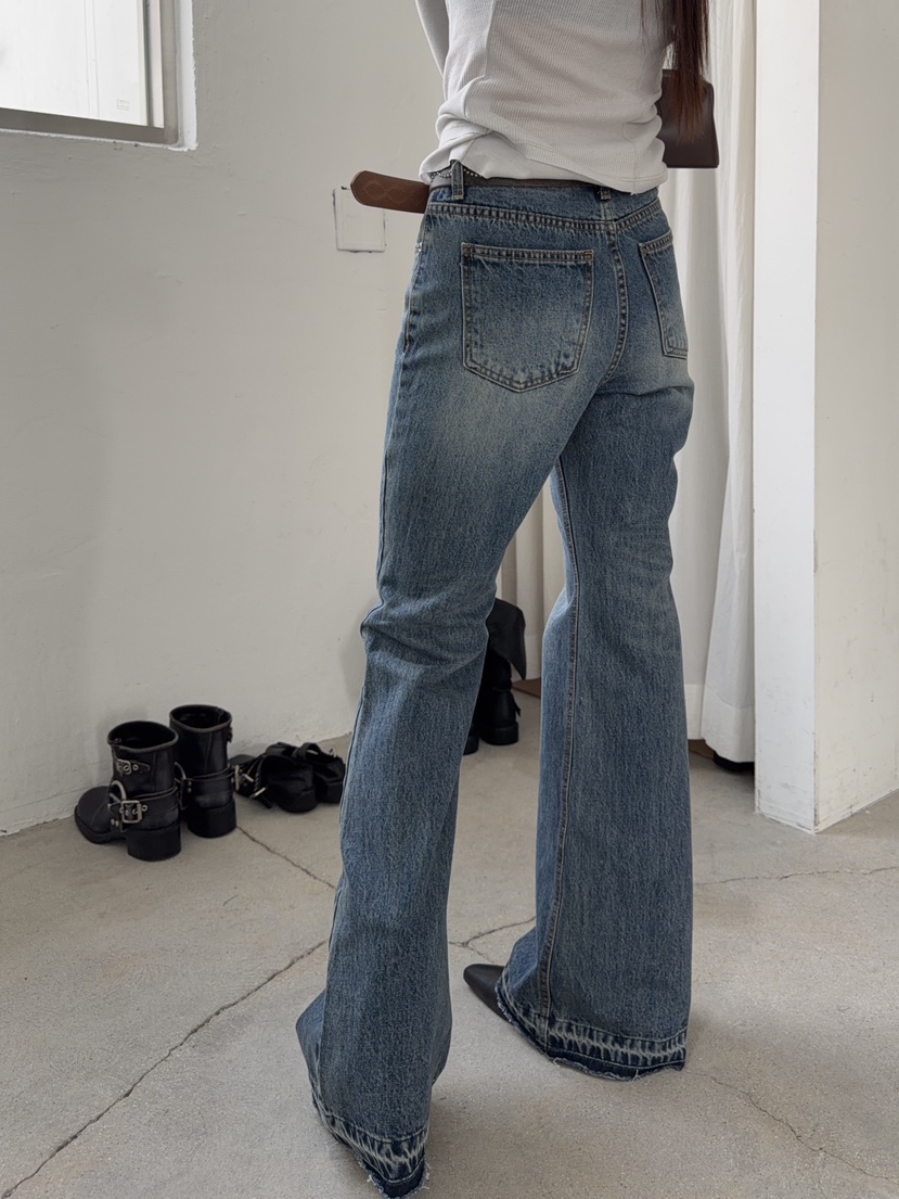 ACME韓國代購女裝新品推薦26春夏時尚職業休閑真品牛仔褲ACME牛仔褲