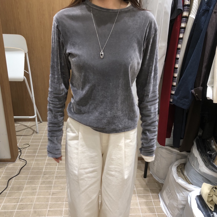 LOFN東大門直郵女裝新品26春夏休閑熱賣真品長袖T恤不含項鏈LOFN長袖T恤圖色1