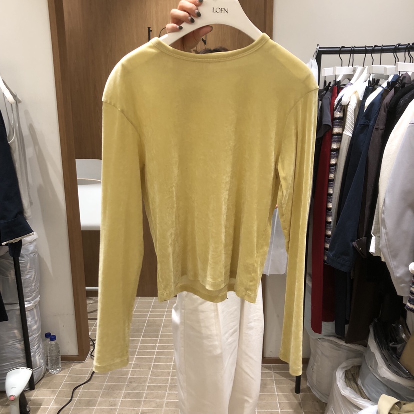 LOFN東大門直郵女裝新品26春夏休閑熱賣真品長袖T恤不含項鏈LOFN長袖T恤圖色2